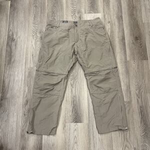 Kuhl Mens Liberator Stealth 40x30 Beige Convertible Cargo Hiking Pants